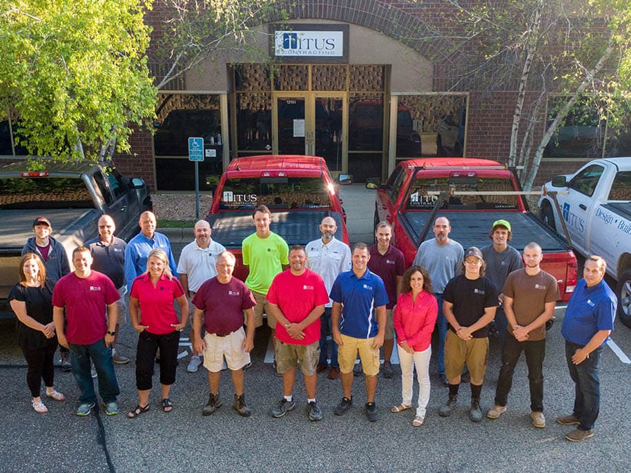 Titus Contracting commercial remodeling contractors team photo