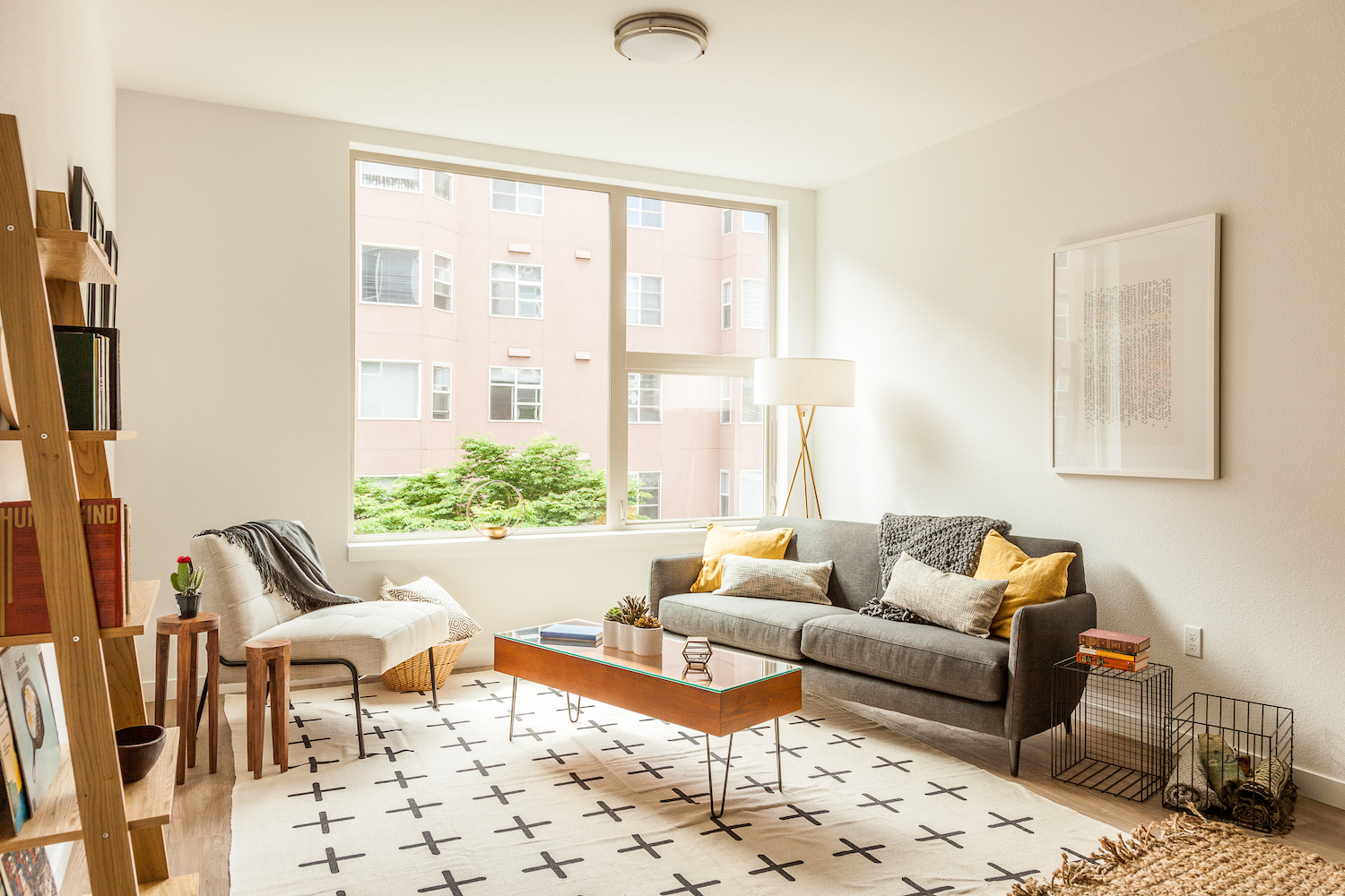 inside the living room of modern apartment building designs