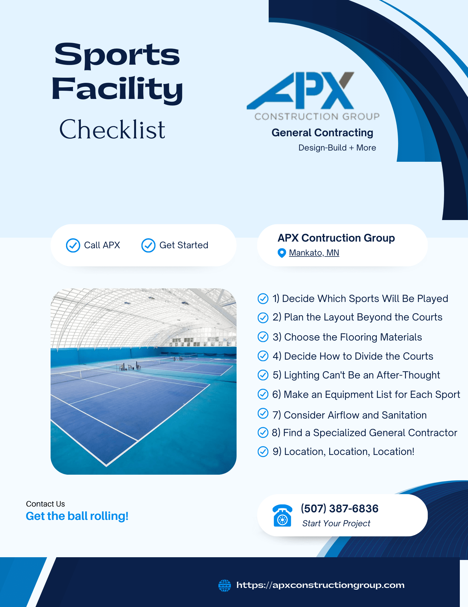 sporting facility checklist