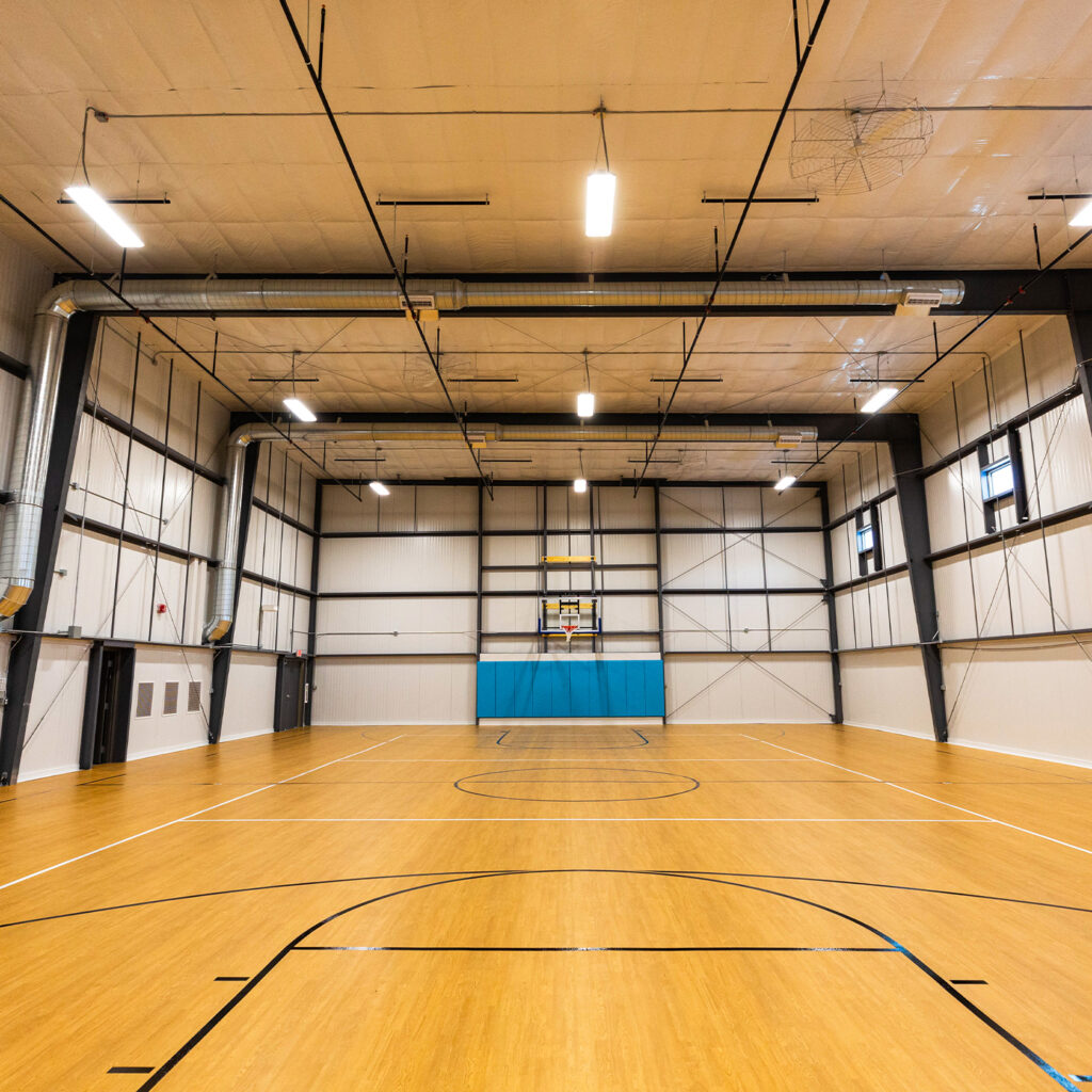 Steel gym construction