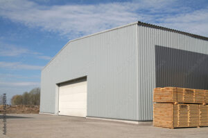 a metal storage building