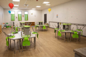 MYplace provides meals, programming, and community to area youth after school and on non-school days at no cost to families, featuring facilities such as offices and recreational areas designed as a hub and safe haven for young people