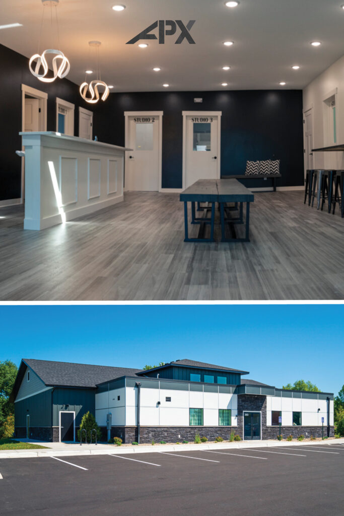 Interior of a newly built dance studio with polished wooden floors, floor-to-ceiling mirrors, and bright, spacious layout designed for optimal movement and creativity.